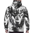 thumbnail image 7 of Sikiie Majestic Wolf Landscape Men's Hoodie, Essentials Hoodie, Sweatshirt, Pullover Hooded Sweatshirt for Men-Large, 7 of 7