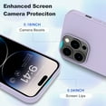 thumbnail image 3 of for iPhone 14 Case, Liquid Silicone Ultra Slim Anti-Scratch Shockproof Gel Rubber Full Body Protective Phone Case for iPhone 14, Purple, 3 of 8