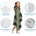thumbnail image 7 of Green Bigfoot Pattern Hooded Bath Towel，60"x35" for Ages 3 To 12 Kids, Quick Dry Lightweight Soft Microfiber Hood Beach Towel Cover Up for Kids, 7 of 7