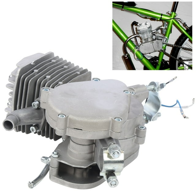 Motor De Bicicleta, Motor Plateado De 2 Tiempos De Bajo Ruido Para Motor Eléctrico De 80 Cc