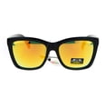 thumbnail image 2 of Pyramid Stud Horn Rim Mirror Lens Plastic Sunglasses Orange, 2 of 3