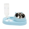 Pet Feeder, Bowl Set, Automatic Water Dispenser And Food Feeder, Gravity Blue