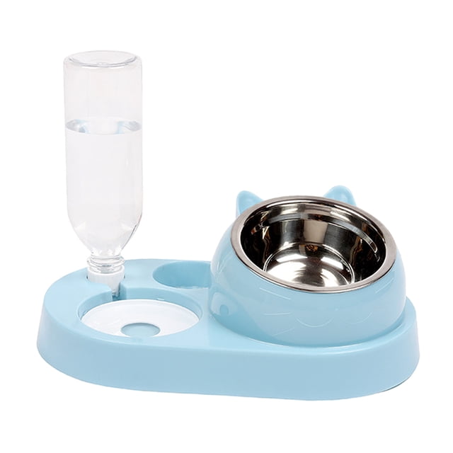 Comedero para Perros, Dobles de Acero Inoxidable para Cachorros Y Gatos, para Alimentos, Sunnimix dispensador de agua para gatos