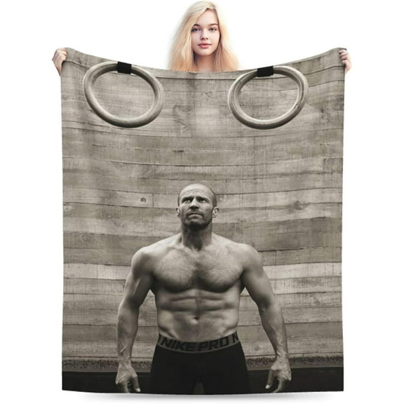 Blanket Jason Statham Soft and Comfortable Warm Fleece Throw Blankets Yoga Blankets Beach Blanket Picnic Blankets Gift for Dorm room office decor Sofa Bed Camping Travel All Season