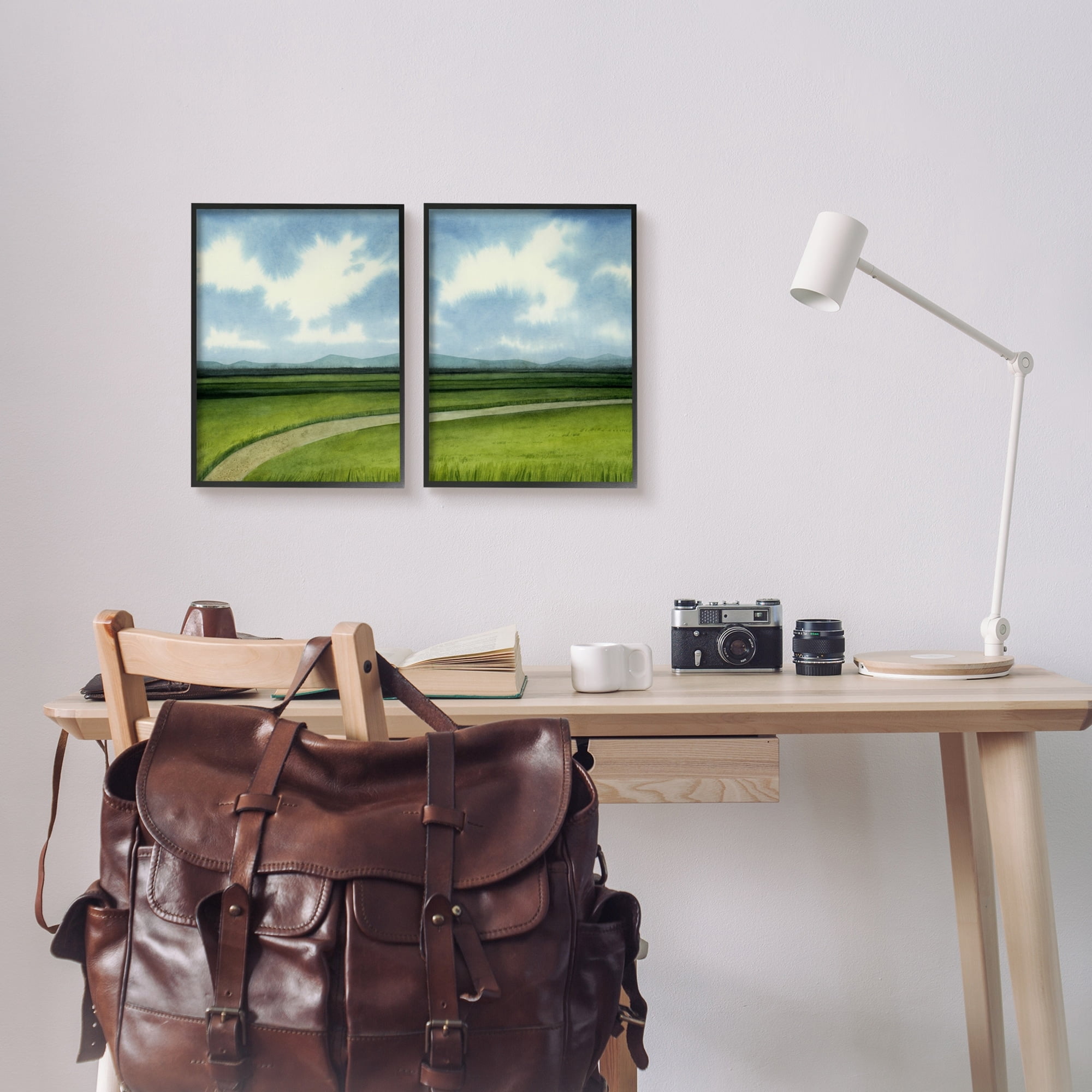 Stupell Industries Rural Cloudy Countryside Green Fields Design, 11 x 14, Design by Grace Popp
