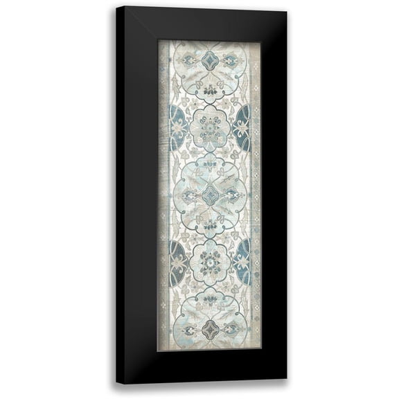 Vess, June Erica 7x14 Black Modern Framed Museum Art Print Titled - Vintage Persian Panel II