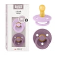 thumbnail image 1 of BIBS Chupones Colour Pack de 2, Tetina redonda de látex natural, Talle 2, Color Violet Sky/Mauve, 6, 1 of 7