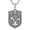 B-Knights Templar Shield, variant on Knight's Templar Necklace for Men, Sterling Silver Shield Pendant with 3mm 24+2" Stainless Steel Chain, Men's Scripture Bible God Armor Necklace, Religious Necklace, Gift for Men and Women