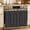 Black, variant on Oven Skirt Curtain for Kitchen 24x32 Inch, Mint Green Oven Curtain with 8 Ribbon Ties & Ruffle Trim, Stove Skirt Curtain Dishwasher for Cabinets Over Sinks Rustic Farmhouse Solid Color