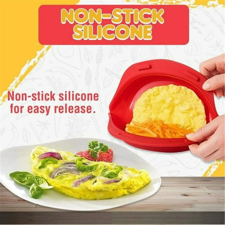 Microwave Oven Non Stick Omelette Maker Eggs Roll Baking Pan