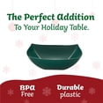 thumbnail image 7 of PLASTICPRO 32 Oz Disposable Serving Bowls Green Plastic Square Snack Bowls, 4-Pack, 7 of 7