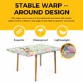 thumbnail image 4 of Easter Table Cloths for 4 Foot Rectangle Tables, Spring Bunny Colorful Eggs Floral Leaves Grey Plaid Patio Waterproof Elastic Fitted Tablecloths, Washable Rectangular Table Cover for Camping, 4 of 8