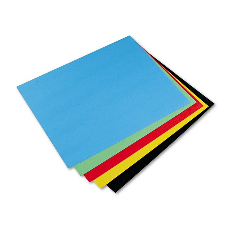Pacon® Railroad Board, 4-Ply, 22 x 28, 10 Color Assortment, Pack of 25,  Paper Poster Boards 