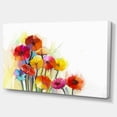 thumbnail image 2 of Colorful Gerbera Flowers Watercolor - Large Floral Canvas Artwork, 2 of 4