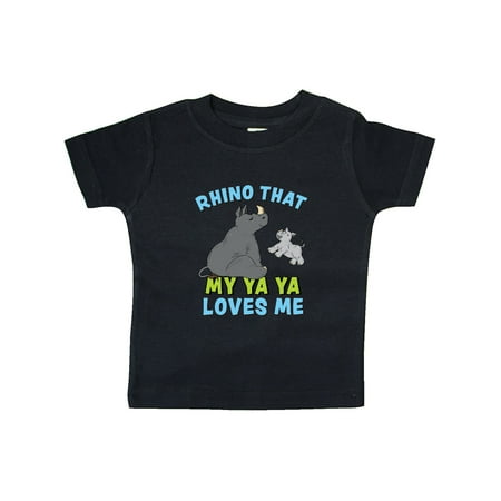 

Inktastic Rhino That My Yaya Loves Me with Cute Rhinos Gift Baby Boy or Baby Girl T-Shirt