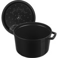 thumbnail image 3 of STAUB la Cocotte 4,75 L Fonte Ronde Haute Cocotte, Noir Brillant, 3 of 11