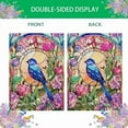 thumbnail image 4 of Stained Glass Hummingbird Garden Flags for Outside Spring Summer House Flag Flowers Large Burlap Yard Flag 28x40 Inch Double Sided Seasonal Outside Decoration, 4 of 10