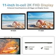 thumbnail image 2 of 2026 Newest 11 inch Android 14 Tablet,18GB+128GB, 2K Display, T616 , 9000mAh, Quad Speakers ,Tablet with Keyboard,case, Pen, 2 of 9