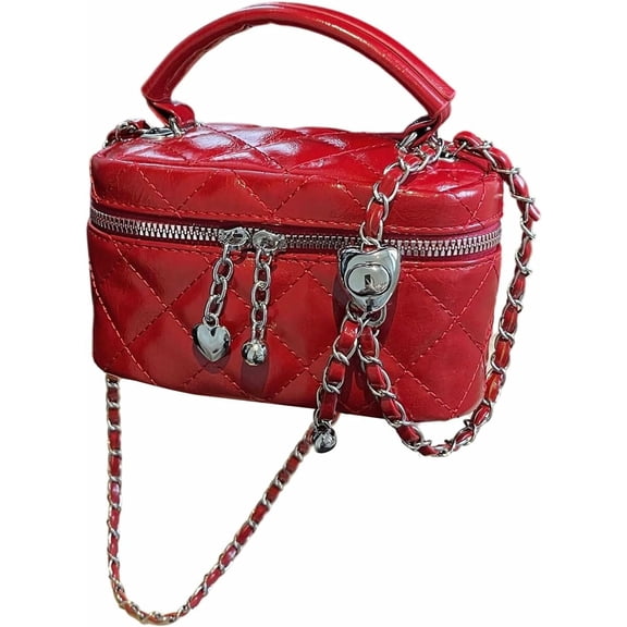 KALAKALA Women's Quilted Zipper Crossbody Handbags Y2K Top Handle Small Bucket Bags Designer Satchel Purses