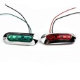 thumbnail image 1 of 2Pcs LED Boat Navigation Light 12-24V Waterproof Sailing Signal Lamp Marine Yacht Warning Light Indicator side light Side light, 1 of 5
