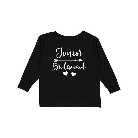 Inktastic Junior Bridesmaid Bridal Party Wedding Gift Girls Long Sleeve Toddler T-Shirt