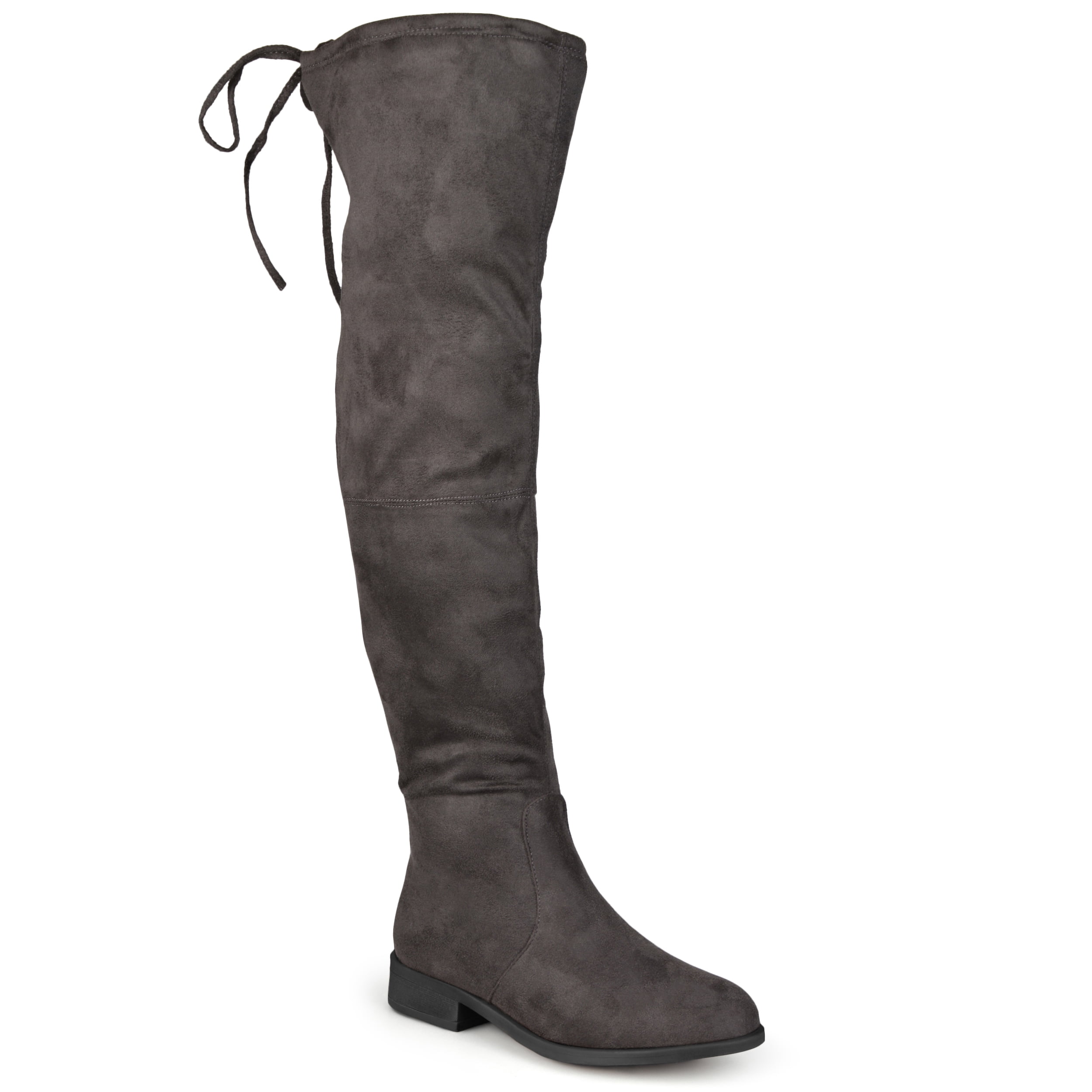 flat heel wide calf boots