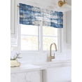 thumbnail image 3 of Valances for Windows Abstract Stitching Rod Pocket Cafe Window Treatments Valance Curtains for Kitchen Bathroom Laundry Basement Windows 60"x14", 3 of 9