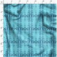 thumbnail image 3 of Soimoi Blue polyester Crepe Fabric Leaf Floral Print Fabric by the Yard 42 Inch Wide, 3 of 6