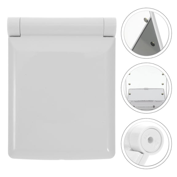 Soimiss White Foldable LED Magnifying Mirror for Makeup with Rechargeable Battery