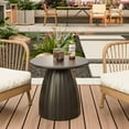 thumbnail image 2 of Fsbecl Round Metal Indoor Patio End Table, Black, 2 of 9