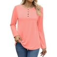 thumbnail image 3 of Fantaslook Blouses for Women Henley Long Sleeve Shirts Dressy Casual Fall Tops Work Blouses, 3 of 9