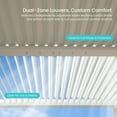 thumbnail image 6 of Domi Outdoor Living 10' x 12'Aluminum Louvered Pergola w/Adjustable Roof Louvers, Full Aluminum Frame & Built-In Gutter System for Deck, Garden, or Backyard, White, 6 of 8
