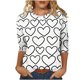 thumbnail image 2 of Xuyuer Women's Casual 3/4 Sleeve T-Shirts Round Neck Cute Tunic Tops Basic Tees Blouses Business Work Tee Top Summer Tunic Tops Dressy T-Shirts Pleated Shirts Fit Pullover Tshirts, 2 of 8