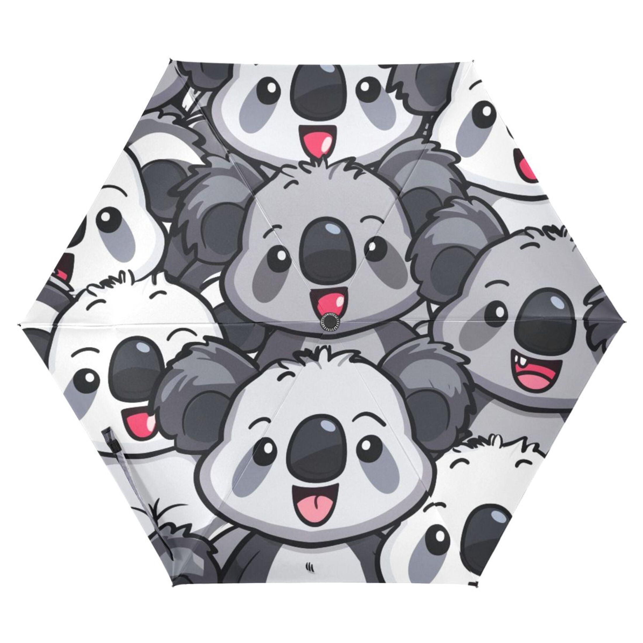 Cute Koalas Compact Sun Umbrella Windproof Travel Umbrellas for Rain Strong Portable UV Protection