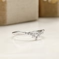thumbnail image 4 of 925 Sterling Silver 14K White Gold 0.21CT Moissanite Simple Crown Wedding Ring, 4 of 5