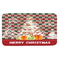 thumbnail image 2 of Christmas Bathroom Rugs Mat, Boho Cute Red Green Buffalo Lattice Xmas Tree Balls Candy Snowflake Farmhouse Bathroom Floor Mat, Bath Mat Home Decor for Kitchen Bedroom Washable Floor Rug, 17X29in, 2 of 3