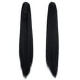 thumbnail image 2 of SHCKE 21'' Ponytail Extension Claw/Jaw Clip Ponytail Extension Long Straight Ponytail Hairpiece Synthetic Fiber Hair Piece for Women Dark Black, 2 of 5