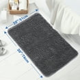 thumbnail image 3 of Pinnacle Home Chenille Bath Rugs 30x20 Inch, Quick Dry Washable Microfiber Pad, White Rubber Backing, Bath Mat Set for Bathroom, 3 of 10
