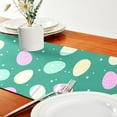 thumbnail image 6 of Easter Eggs Green Table Runner - 18x72 Inch Soft Fabric Table Runner, Heat-Resistant for Kitchen, Dining, Holiday House Decor, 6 of 7