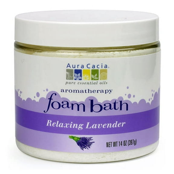 Aura Cacia Aromatherapy Foam Bath, Relaxing Lavender, 14 Oz, 2 Pack