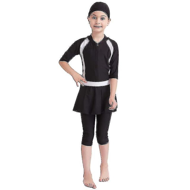 Traje de baño Muim para niñas y niños, traje de baño Iamic, modesto Burkini, ropa de playa para nadar
