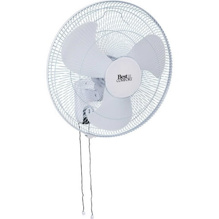 

Best Comfort-Best Comfort 18 In. 3-Speed White Oscillating Wall-Mount Fan