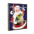 thumbnail image 3 of Stupell Industries Vintage Jolly Santa Window Graphic Art Luster Gray Floating Framed Canvas Print Wall Art, Design by Arrolynn Weiderhold, 3 of 6