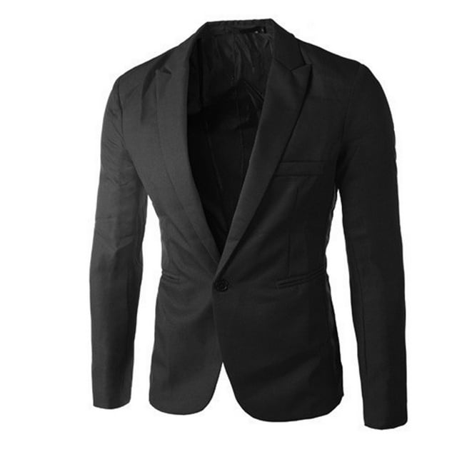 Dyfzdhu Blazers for Men Business Casual Slim Fit One Button Suit Jacket