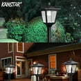 70" Street Vintage Outdoor Garden LED Solar Lamp Post Light Lawn Adjustable