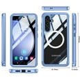 thumbnail image 2 of Clear Magnetic Cover Case for Apple Samsung Galaxy A56 5G, with Built-in Tempered Glass Screen Protector, [Compatible with Magsafe] Full Body Rugged Shockproof Case for Galaxy A56 5G, Blue, 2 of 5