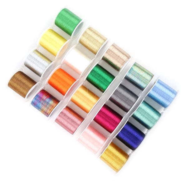 Hilo de poliéster, 20 Uds., hilos de bordar, hilo de poliéster para máquina de coser, hilo para coser, muy recomendado Jadeshay A