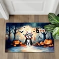 thumbnail image 4 of Happy Halloween Vampire American Shorthair BOO with Pumpkins Fun and Spooky Doormat Cat Lover Kitten Owner Gifts Indoor Outdoor Welcome Mat - 00018, 4 of 5