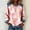 504_Pink, variant on Womens Long Sleeve T Shirts Breast Cancer Print Plaid Spliced Denim Crew Neck Casual Pullover Tee Summer Tops