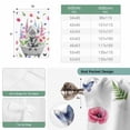 thumbnail image 6 of Pink Flowers Yak Balloon Curtains for Windows, Bedroom Curtains 54 Inch Length, Vintage Spring Floral Bathtub Watercolor Tie Up Curtains Panels Thermal Insulated Bathroom Curtains Window 42"x54", 6 of 8